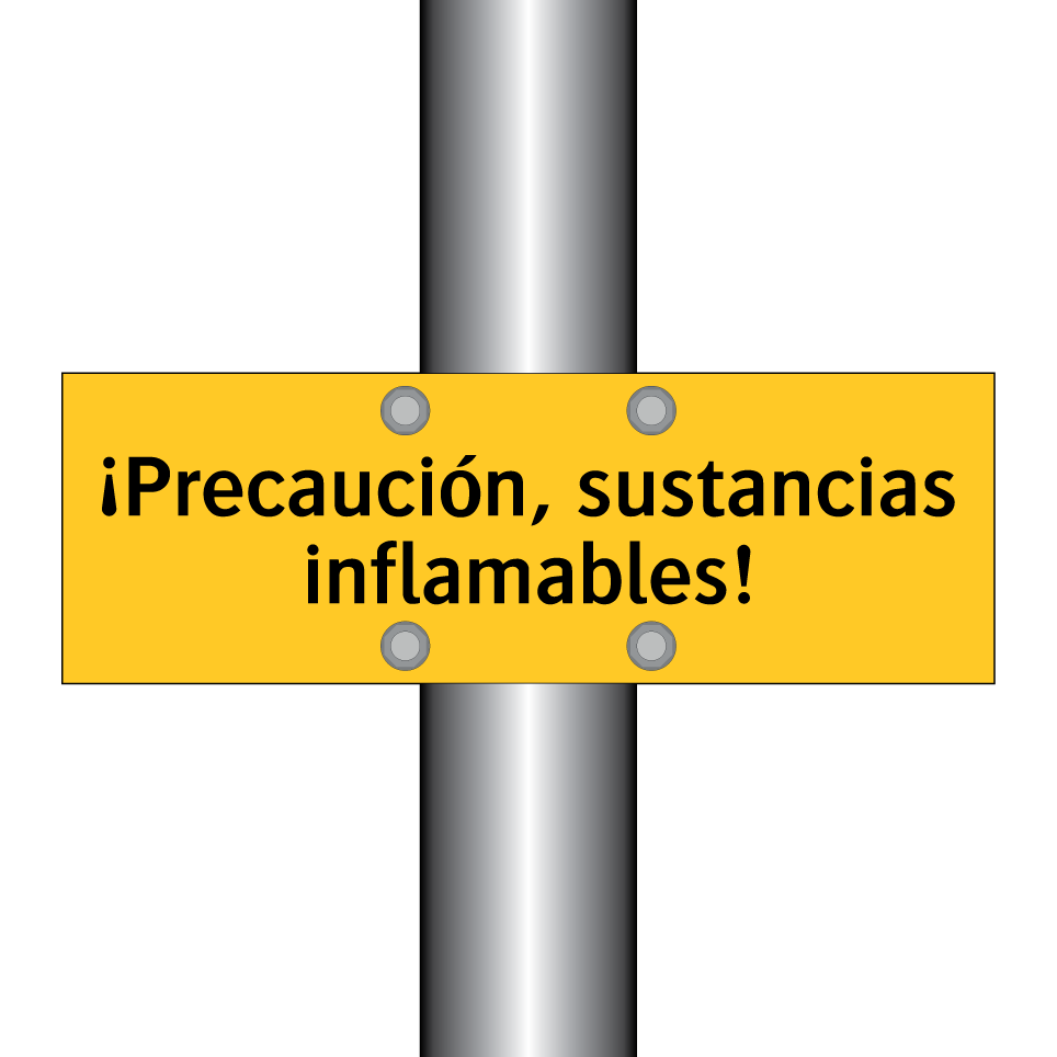 ¡Precaución, sustancias inflamables!