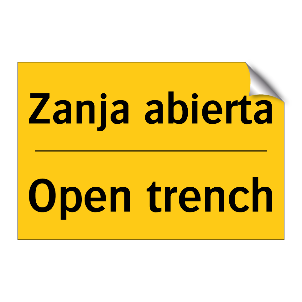 Zanja abierta - Open trench