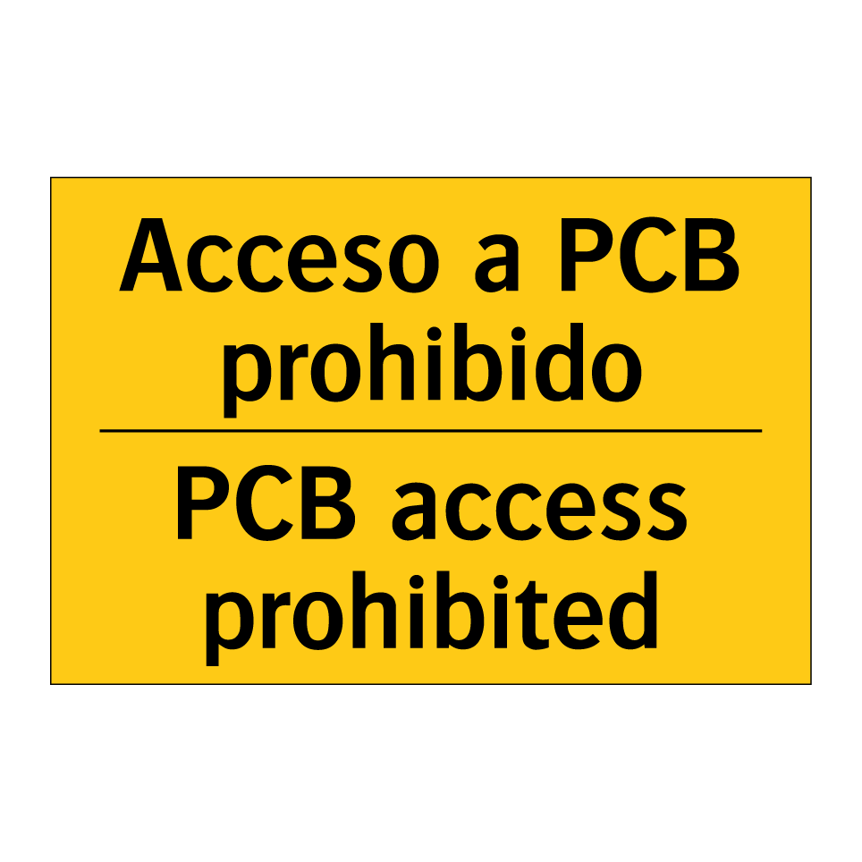 Acceso a PCB prohibido - PCB access prohibited