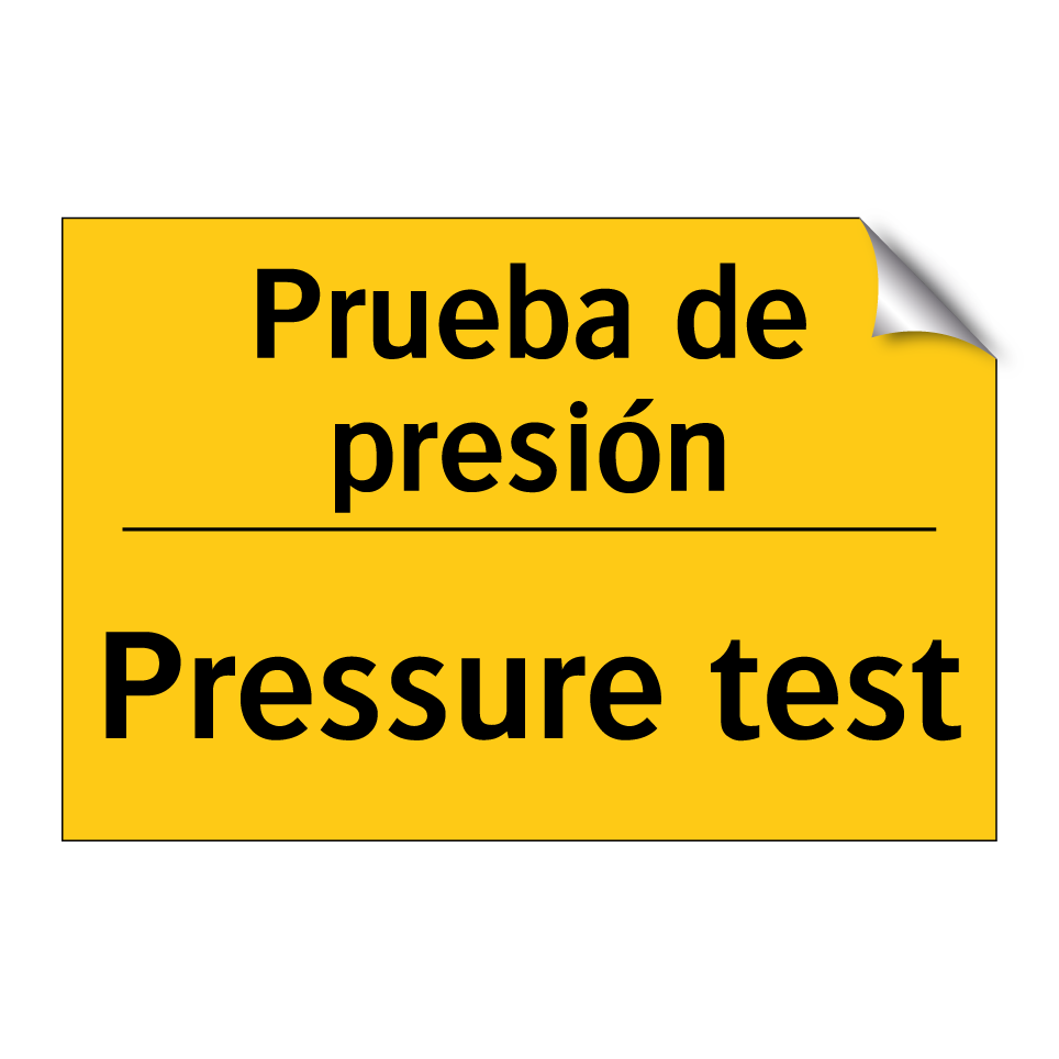 Prueba de presión - Pressure test