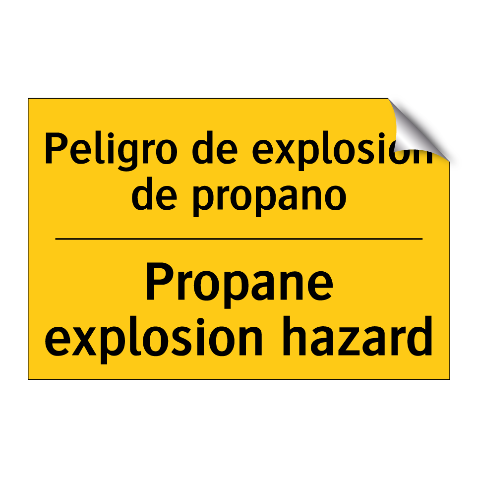 Peligro de explosión de propano - Propane explosion hazard