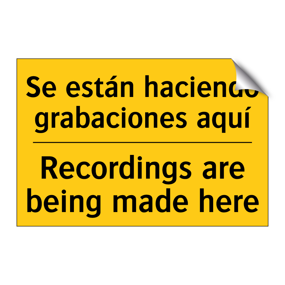 Se están haciendo grabaciones aquí - Recordings are being made here