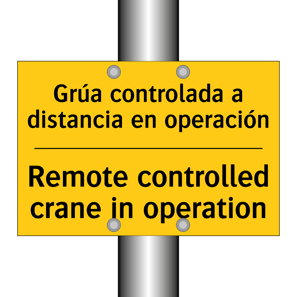 Grúa controlada a distancia en operación - Remote controlled crane in operation