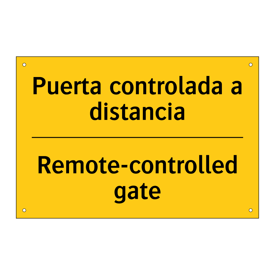 Puerta controlada a distancia - Remote-controlled gate