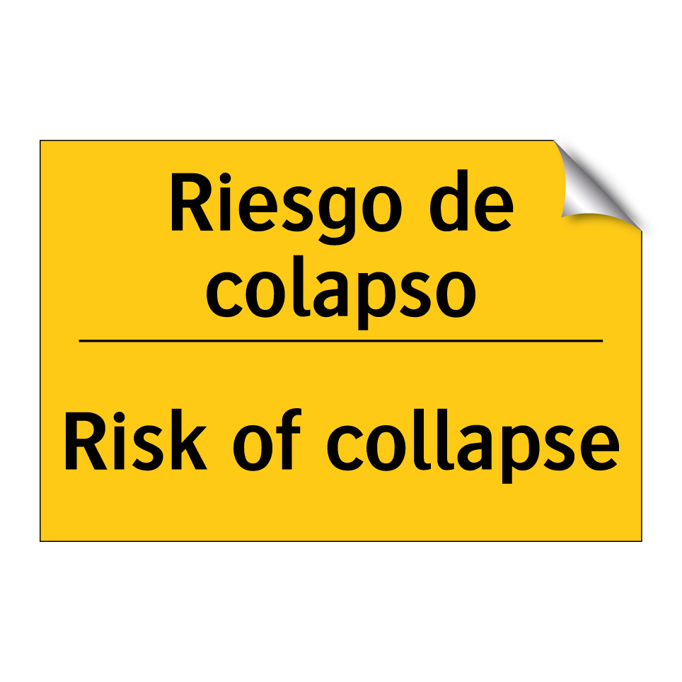 Riesgo de colapso - Risk of collapse