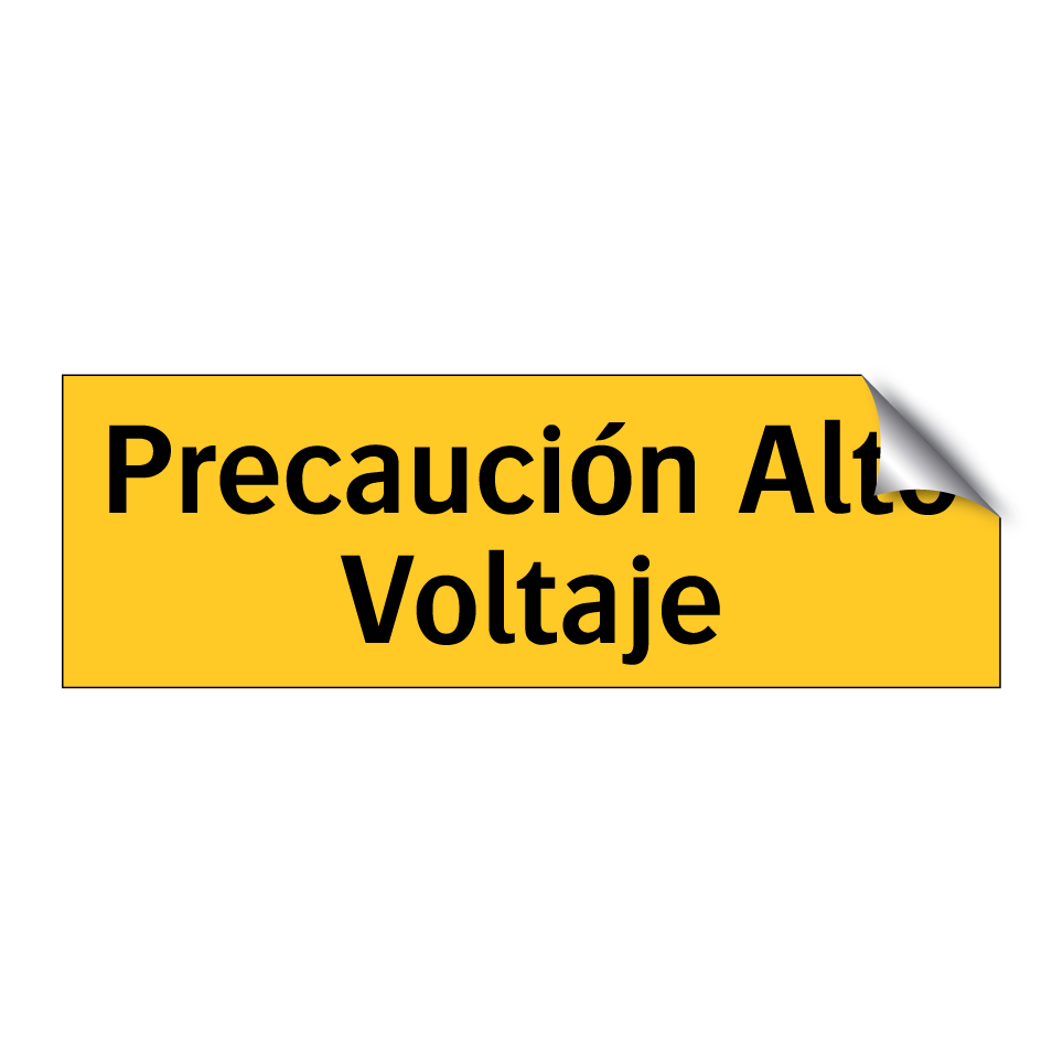 Precaución Alto Voltaje