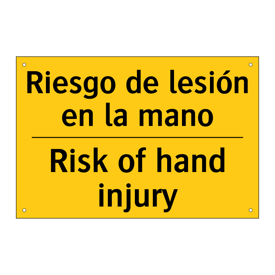 Riesgo de lesión en la mano - Risk of hand injury