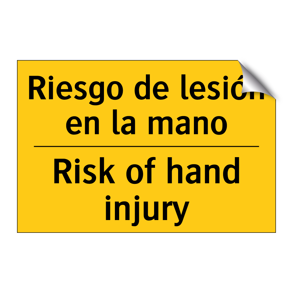 Riesgo de lesión en la mano - Risk of hand injury