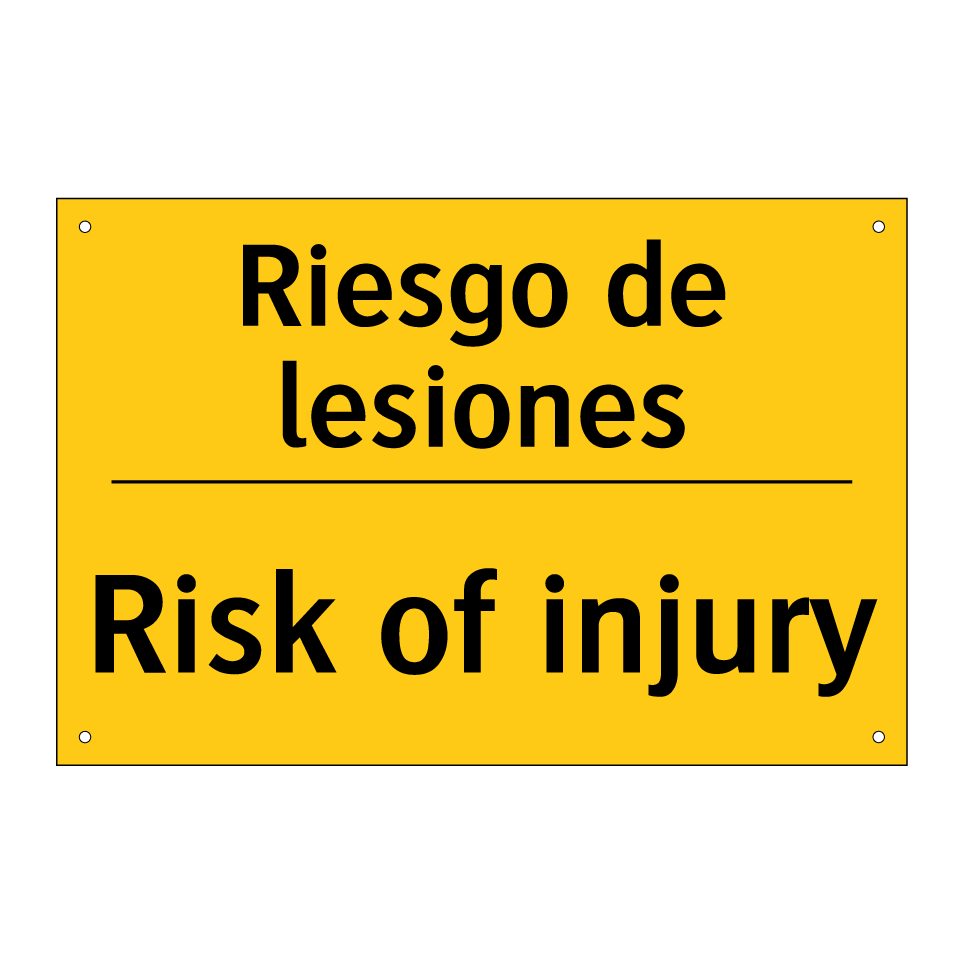 Riesgo de lesiones - Risk of injury