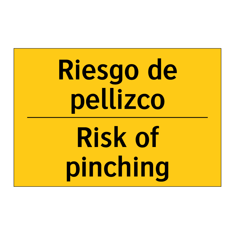 Riesgo de pellizco - Risk of pinching