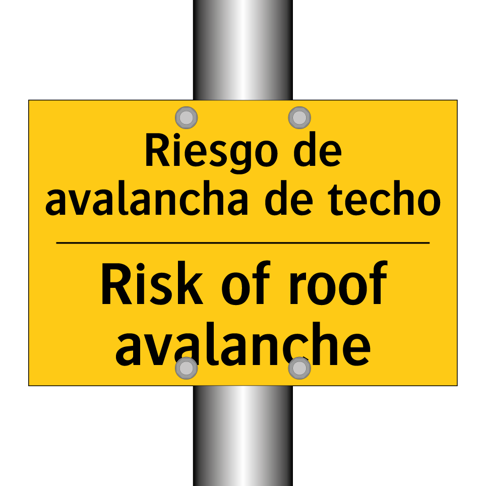 Riesgo de avalancha de techo - Risk of roof avalanche