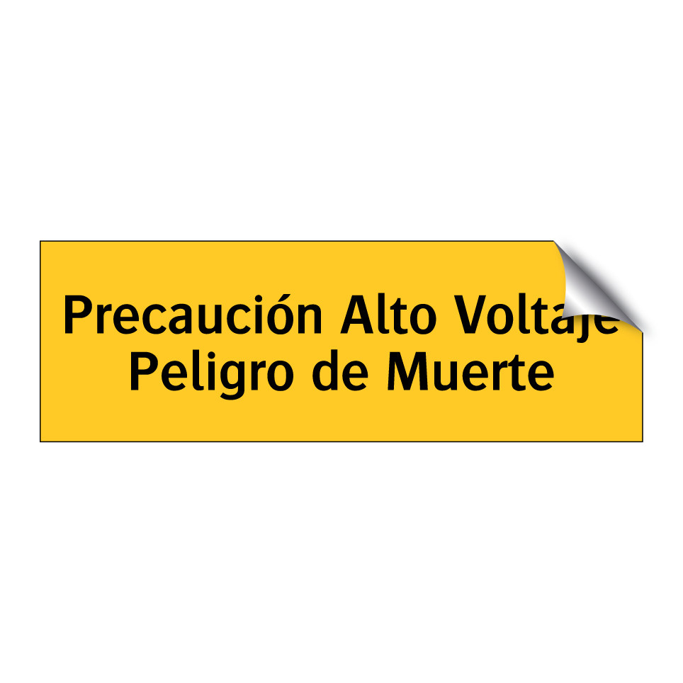 Precaución Alto Voltaje Peligro de Muerte