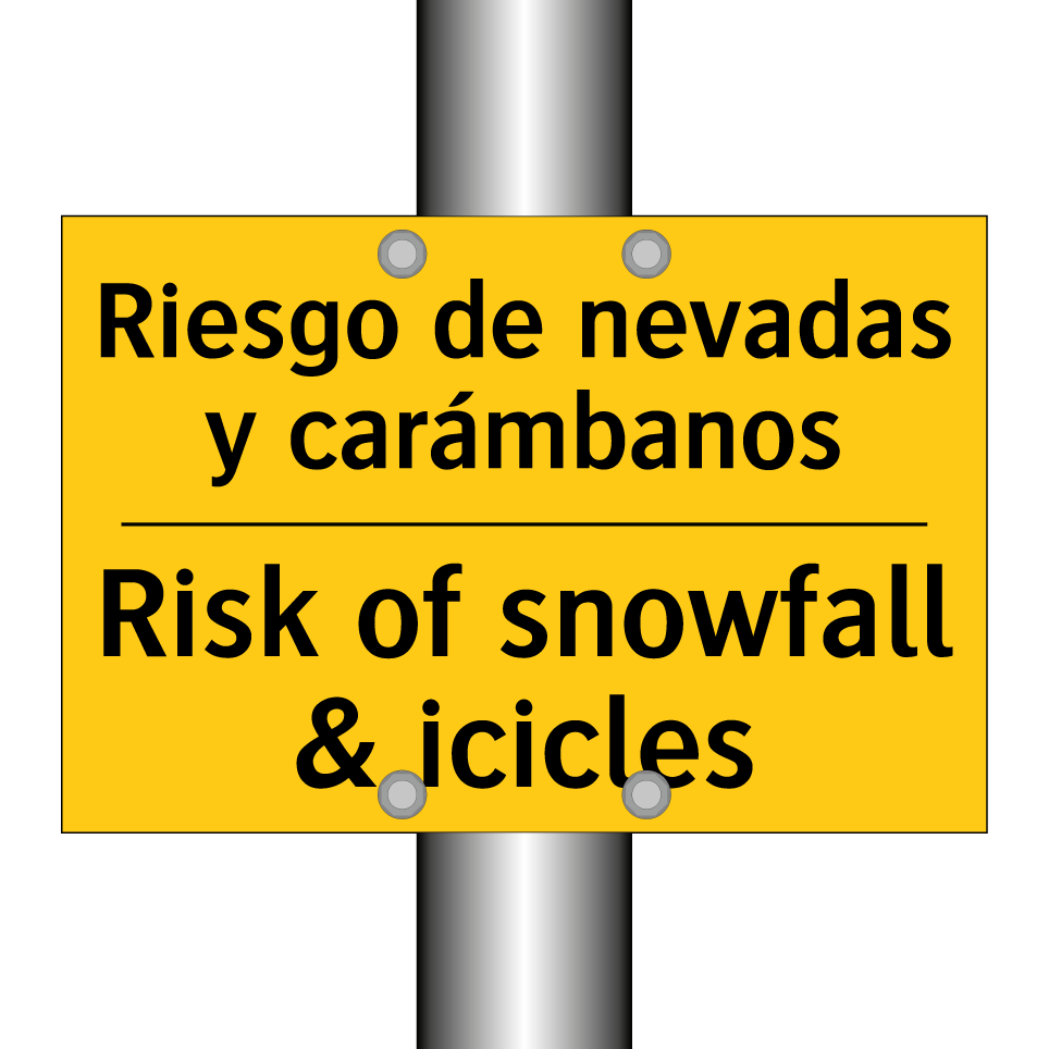Riesgo de nevadas y carámbanos - Risk of snowfall & icicles