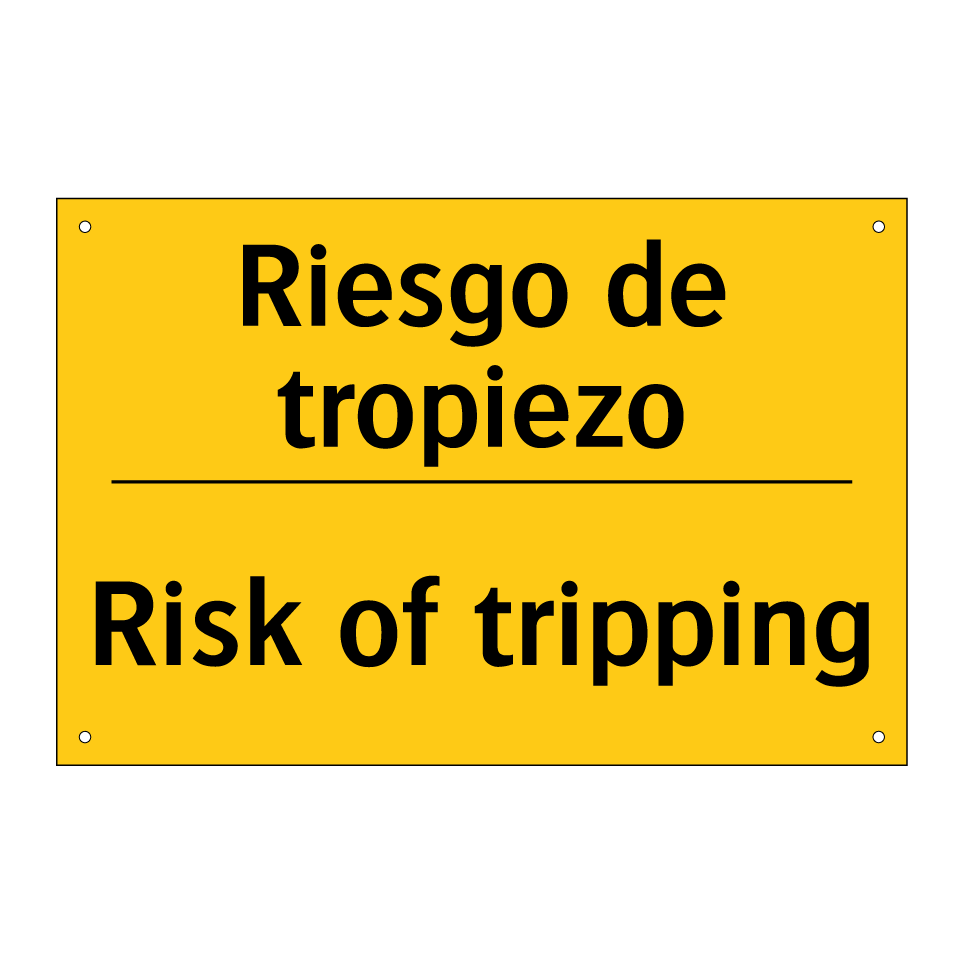 Riesgo de tropiezo - Risk of tripping