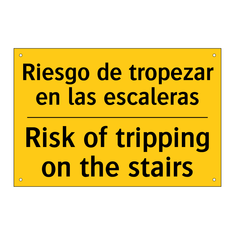 Riesgo de tropezar en las escaleras - Risk of tripping on the stairs