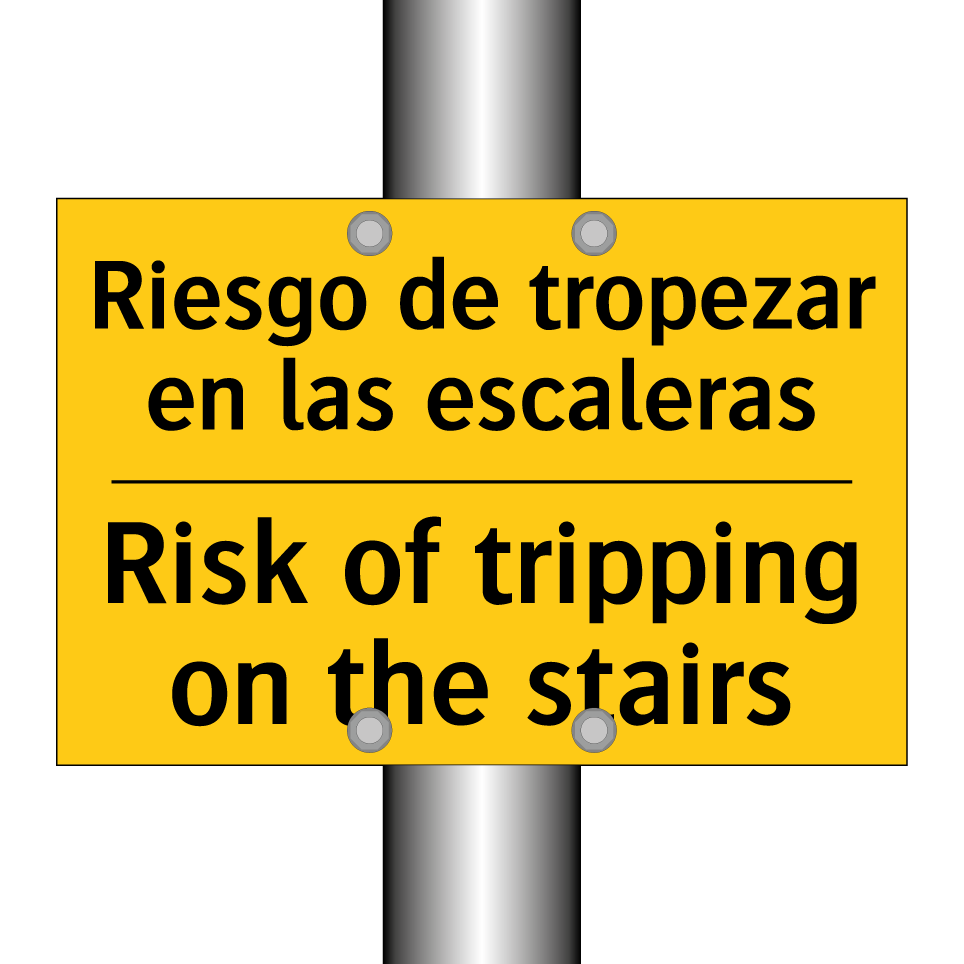Riesgo de tropezar en las escaleras - Risk of tripping on the stairs
