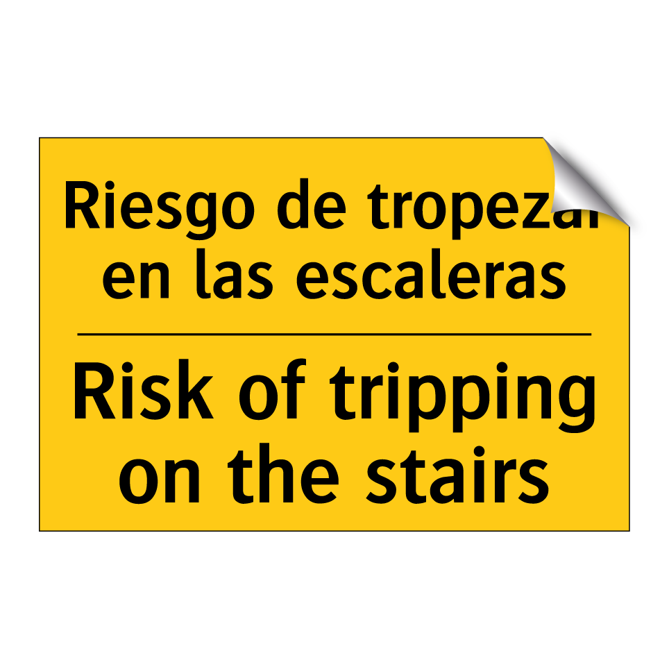 Riesgo de tropezar en las escaleras - Risk of tripping on the stairs