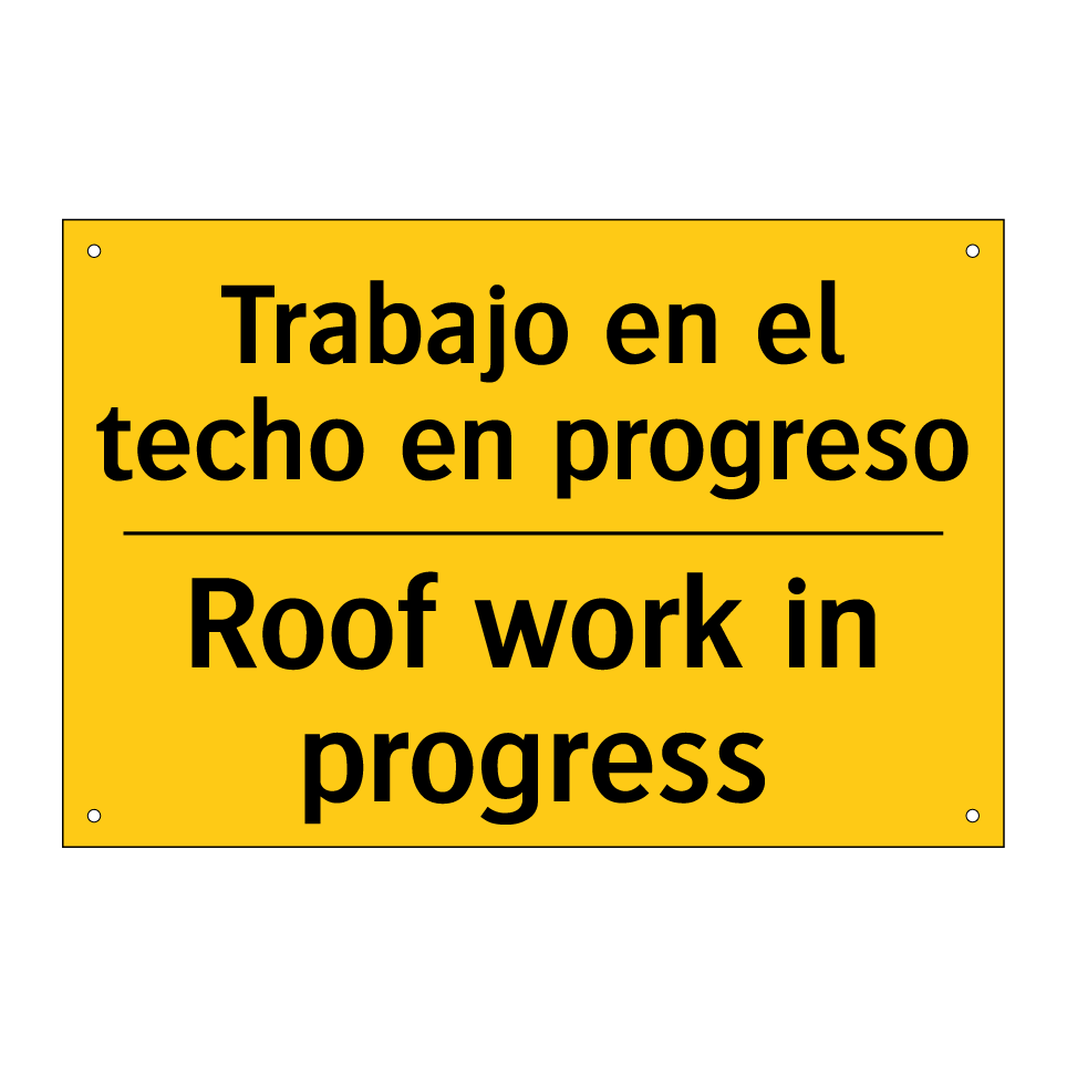 Trabajo en el techo en progreso - Roof work in progress