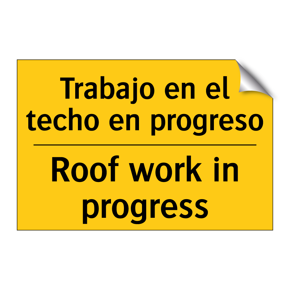 Trabajo en el techo en progreso - Roof work in progress