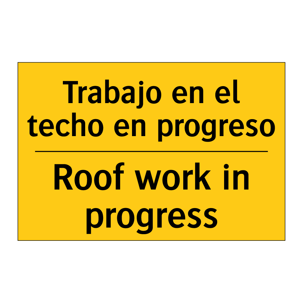 Trabajo en el techo en progreso - Roof work in progress