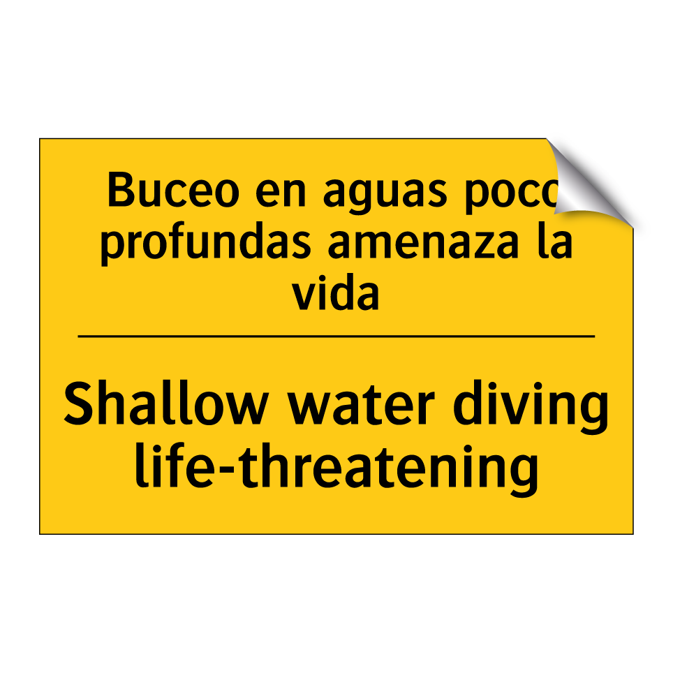Buceo en aguas poco profundas amenaza la vida - Shallow water diving life-threatening