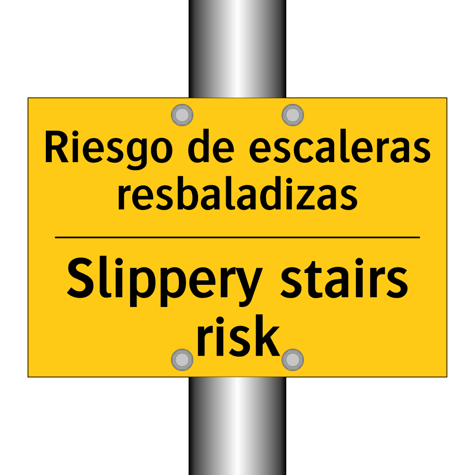 Riesgo de escaleras resbaladizas - Slippery stairs risk