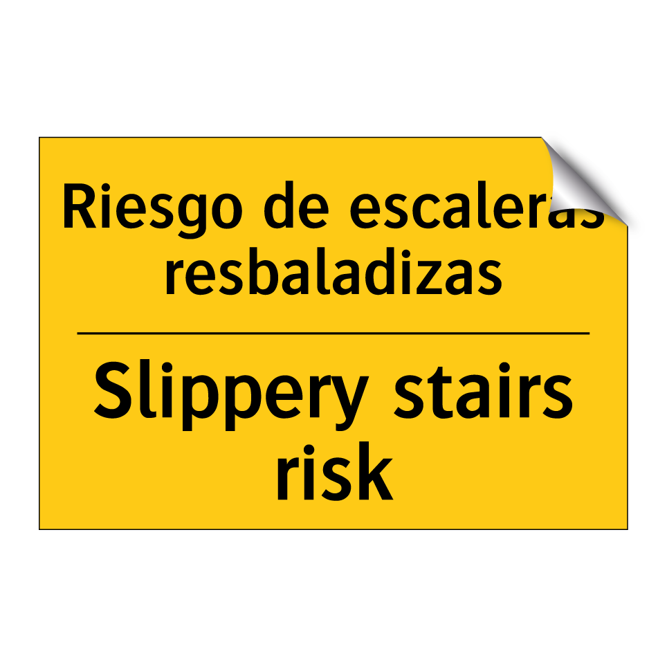 Riesgo de escaleras resbaladizas - Slippery stairs risk