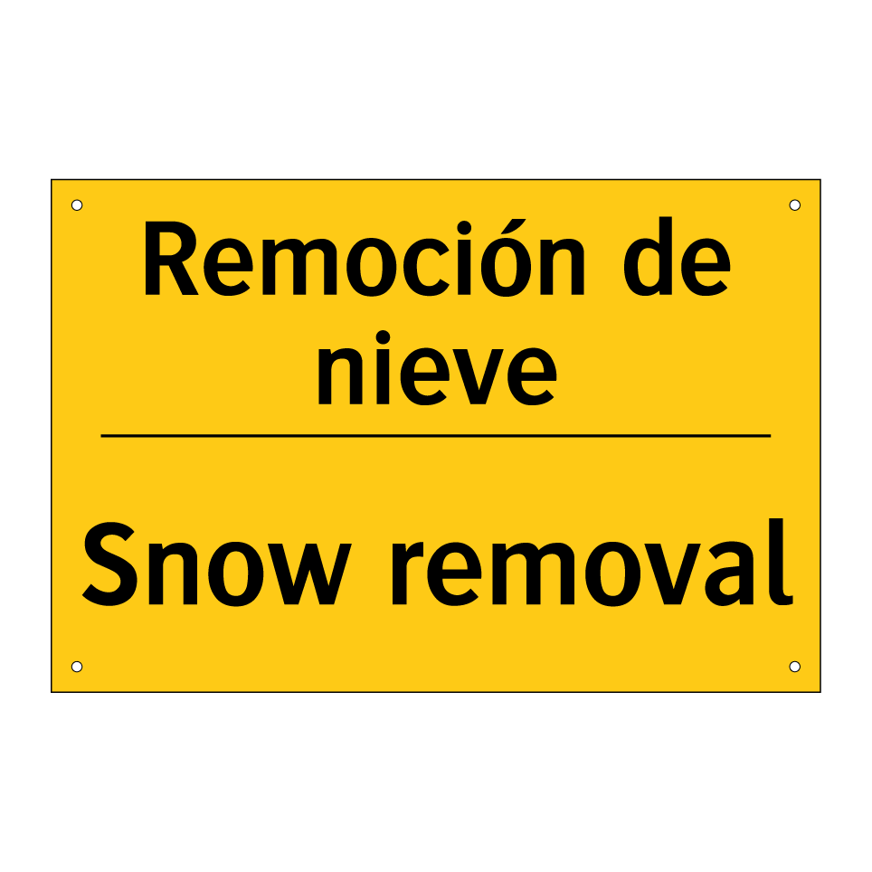 Remoción de nieve - Snow removal