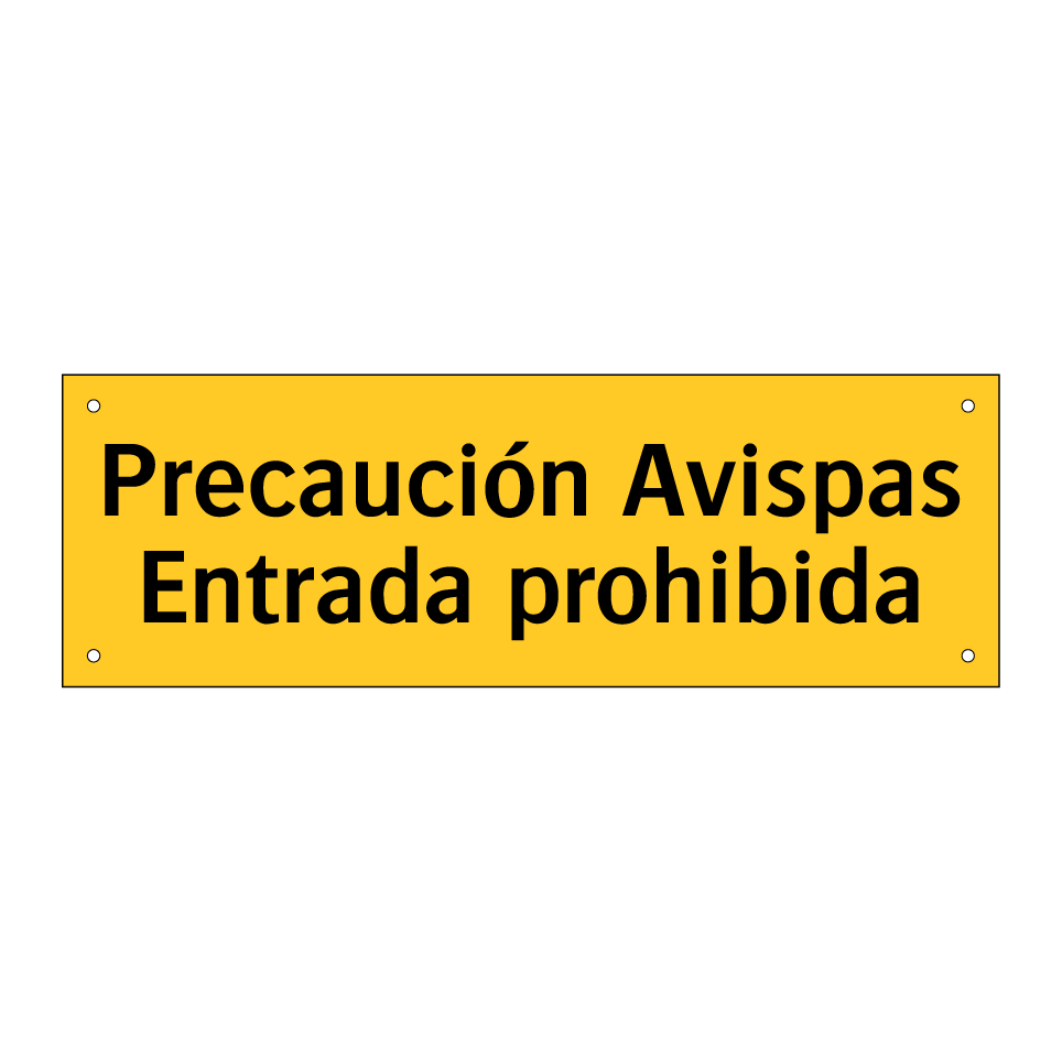 Precaución Avispas Entrada prohibida