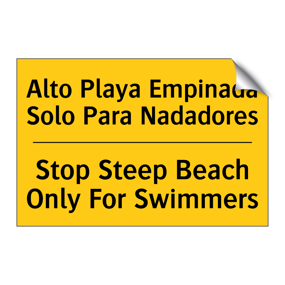 Alto Playa Empinada Solo Para Nadadores - Stop Steep Beach Only For Swimmers