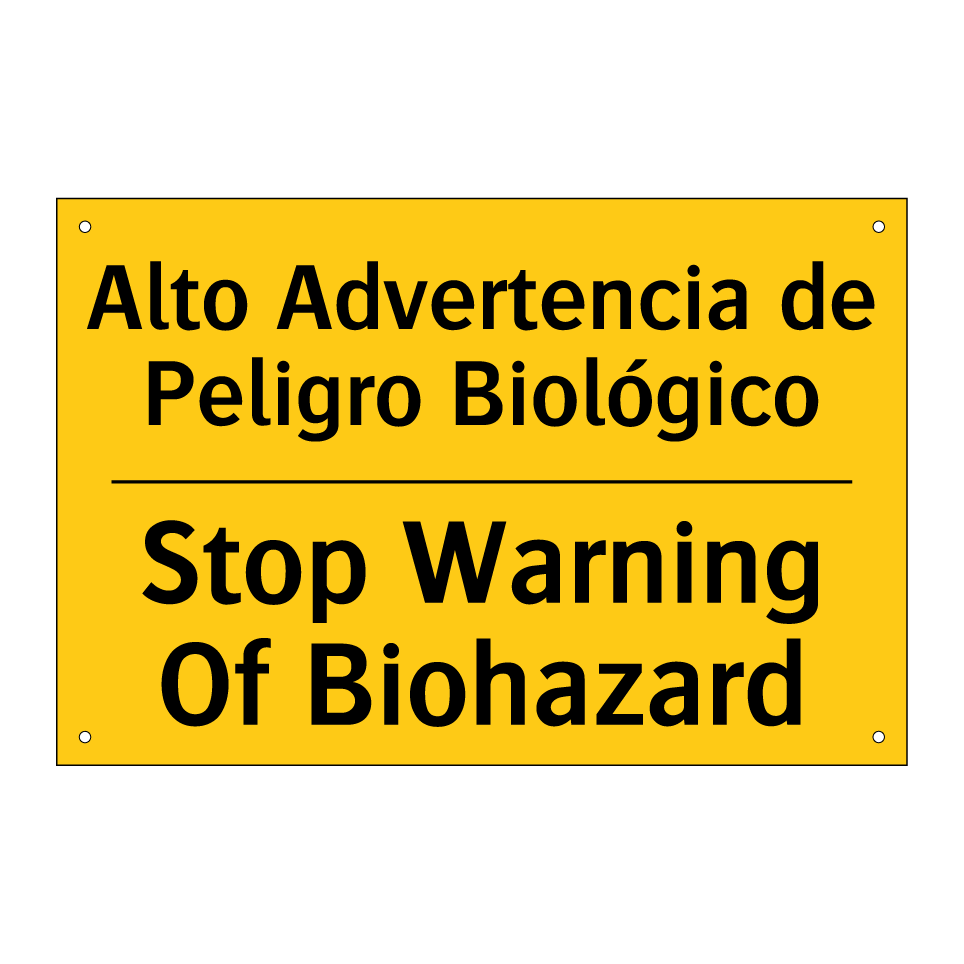 Alto Advertencia de Peligro Biológico - Stop Warning Of Biohazard