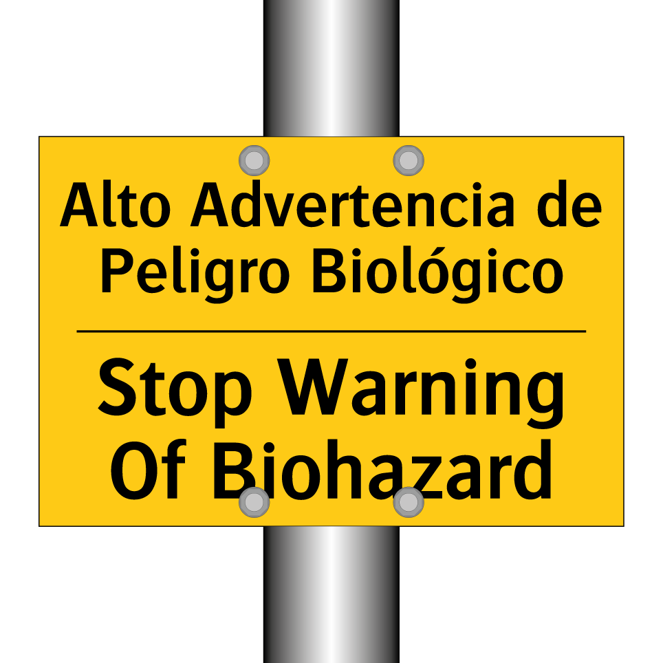 Alto Advertencia de Peligro Biológico - Stop Warning Of Biohazard