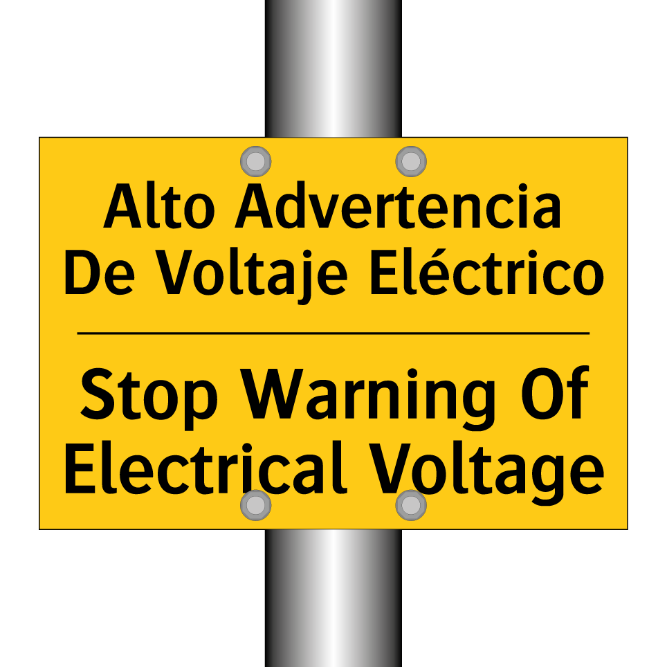 Alto Advertencia De Voltaje Eléctrico - Stop Warning Of Electrical Voltage