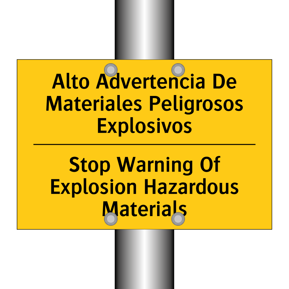 Alto Advertencia De Materiales Peligrosos Explosivos - Stop Warning Of Explosion Hazardous Materials