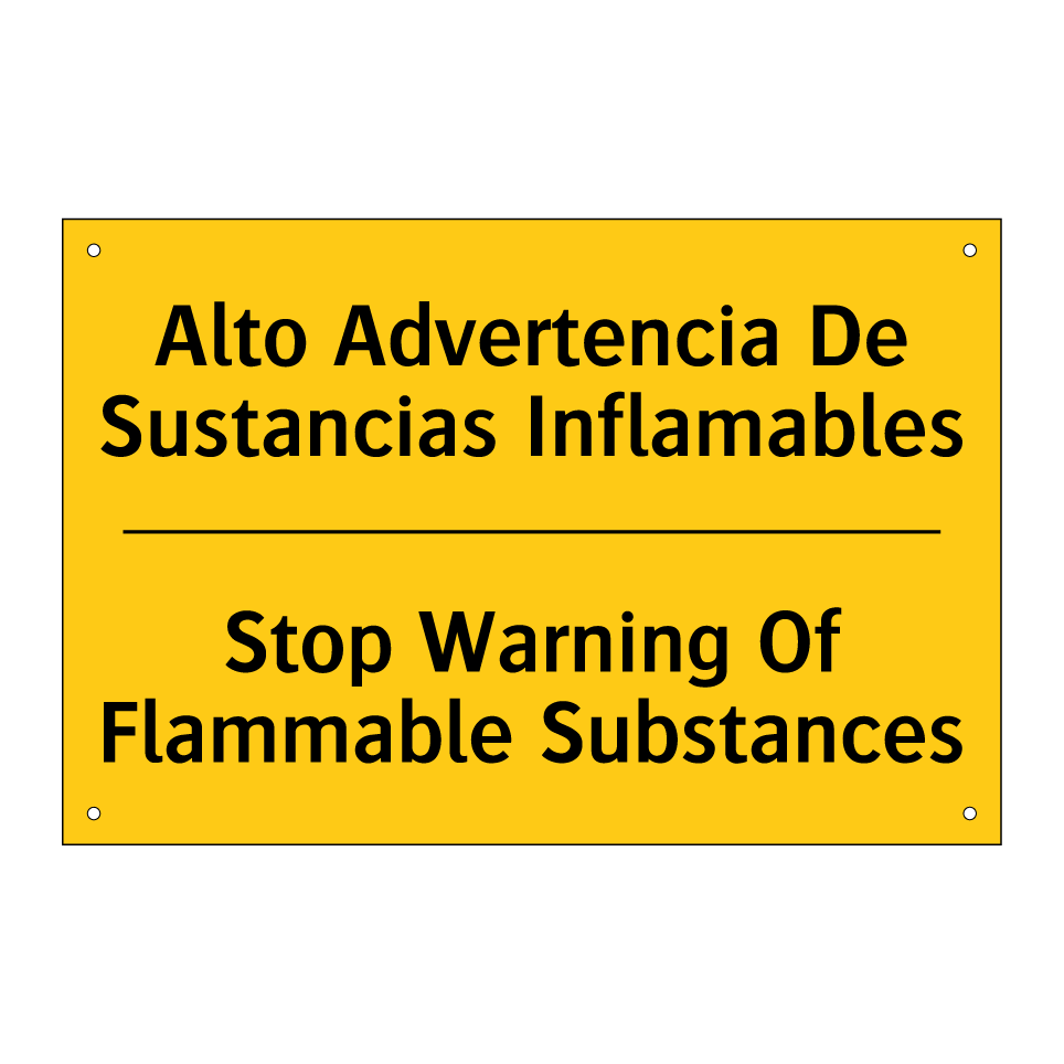 Alto Advertencia De Sustancias Inflamables - Stop Warning Of Flammable Substances