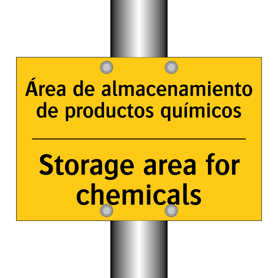 Área de almacenamiento de productos químicos - Storage area for chemicals