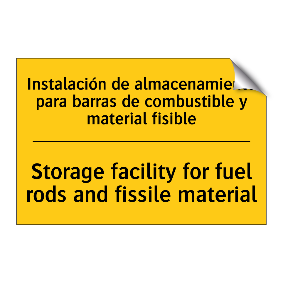 Instalación de almacenamiento para barras de combustible y material fisible - Storage facility for fuel rods and fissile material