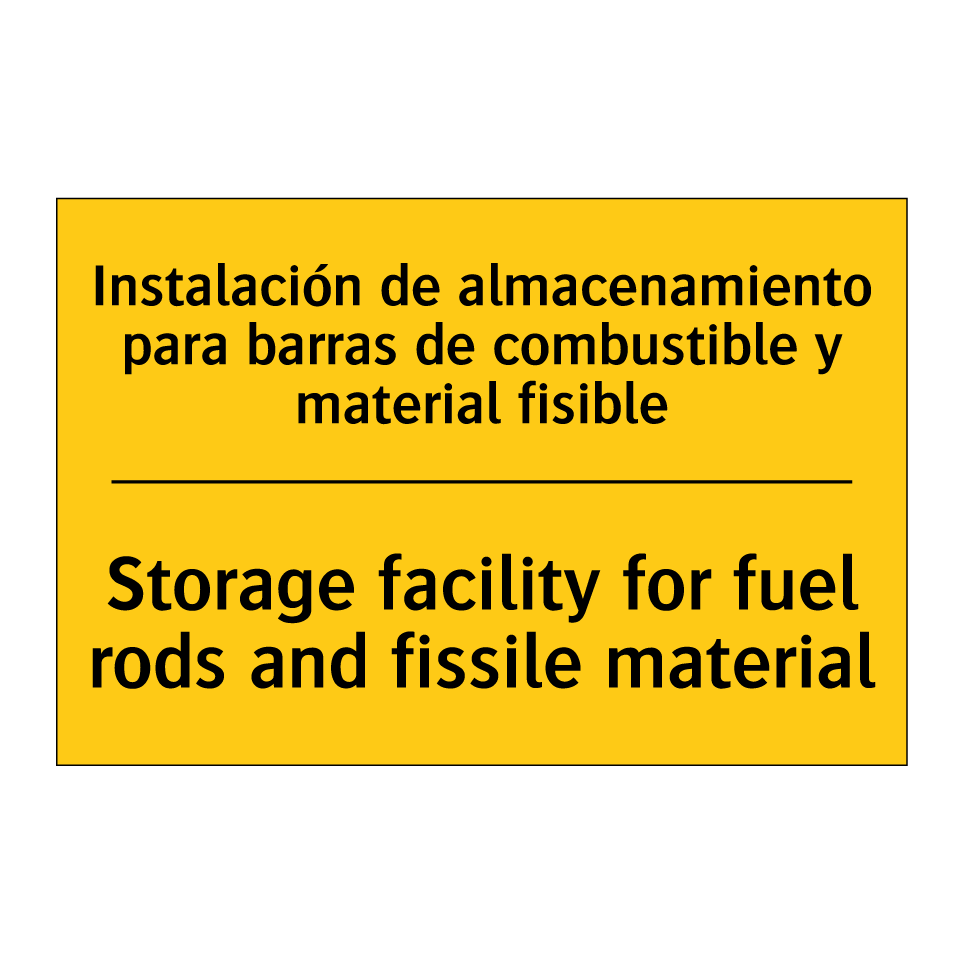 Instalación de almacenamiento para barras de combustible y material fisible - Storage facility for fuel rods and fissile material