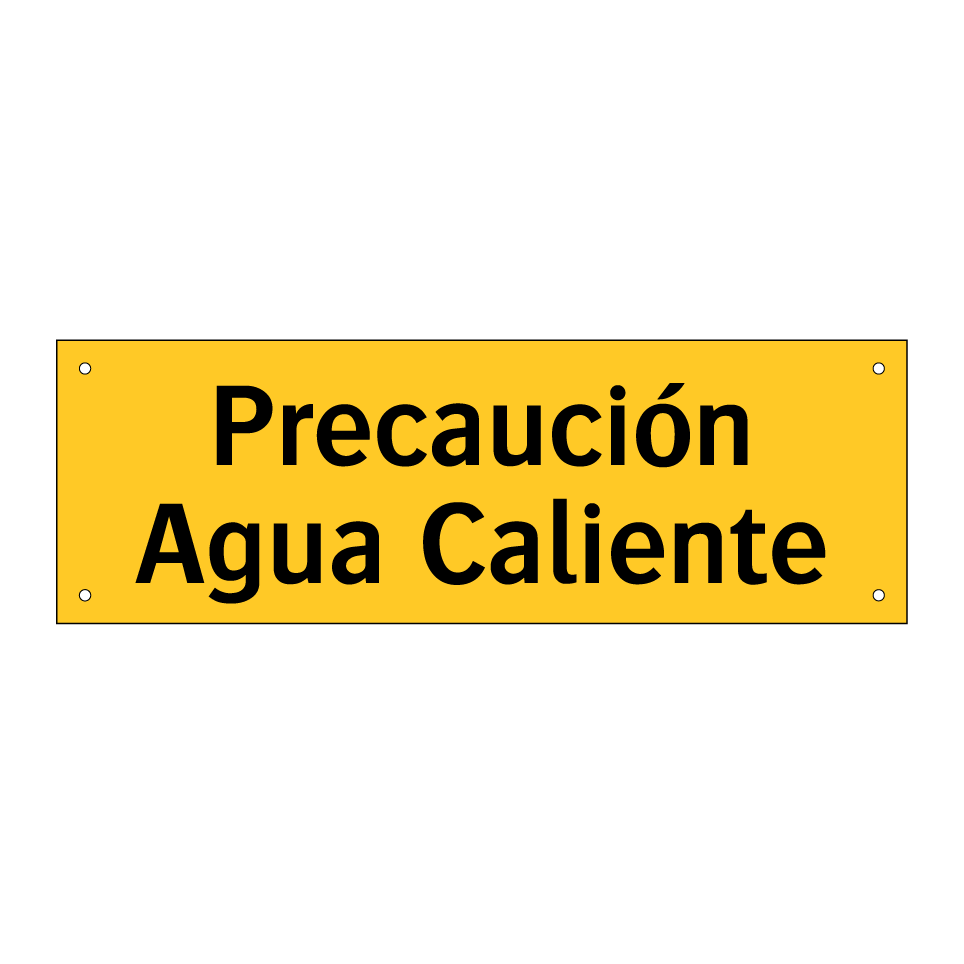 Precaución Agua Caliente
