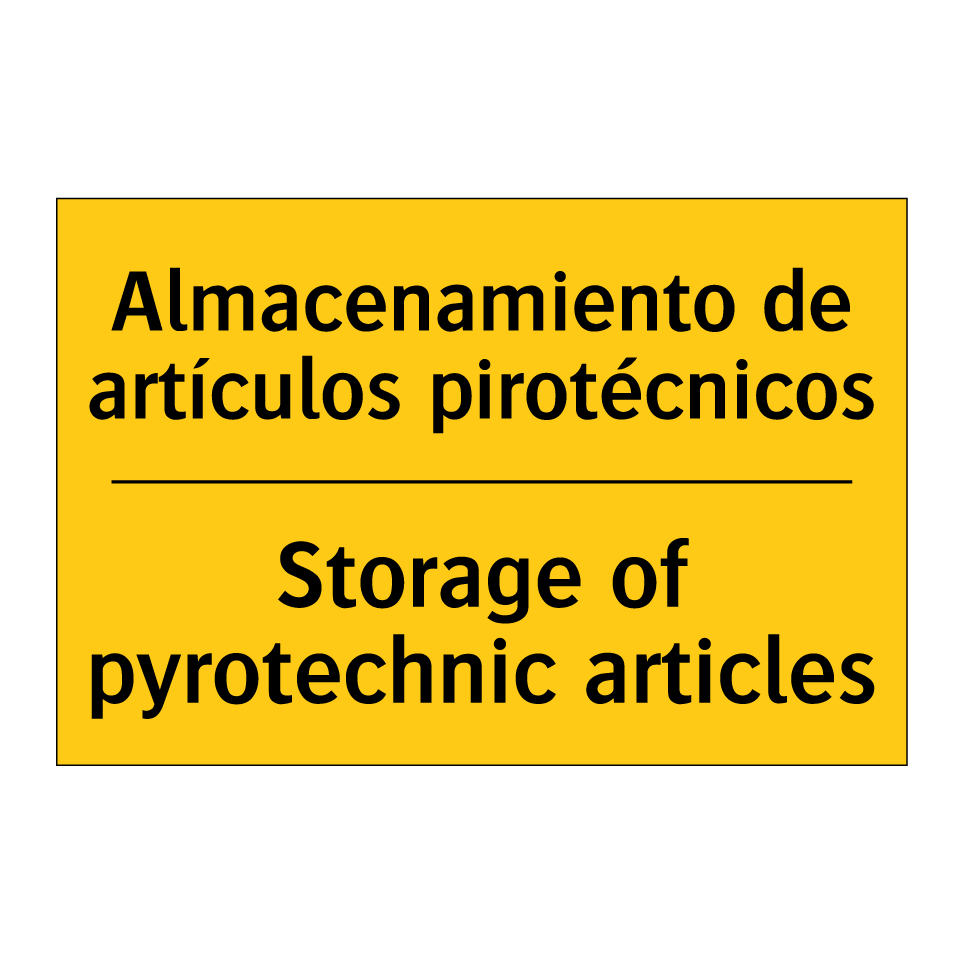 Almacenamiento de artículos pirotécnicos - Storage of pyrotechnic articles