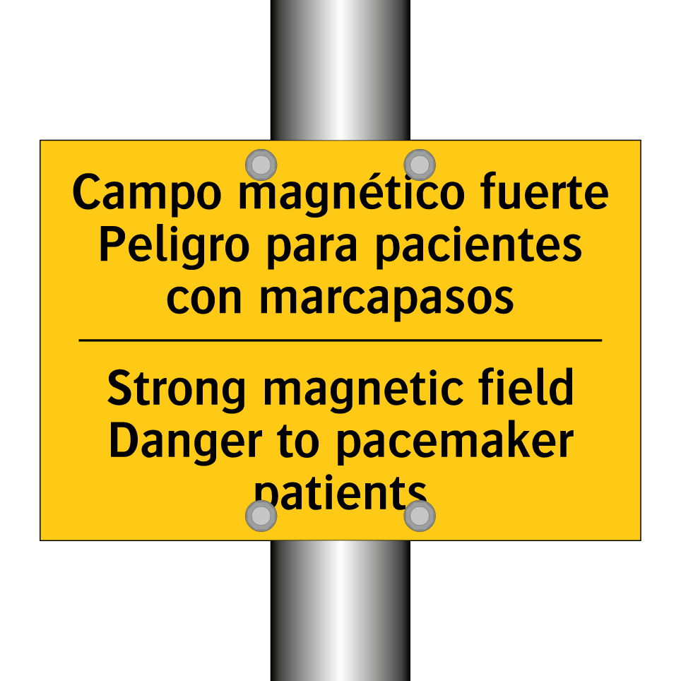 Campo magnético fuerte Peligro para pacientes con marcapasos - Strong magnetic field Danger to pacemaker patients