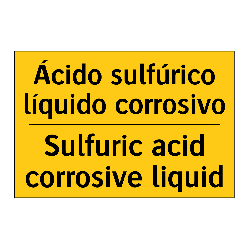 Ácido sulfúrico líquido corrosivo - Sulfuric acid corrosive liquid