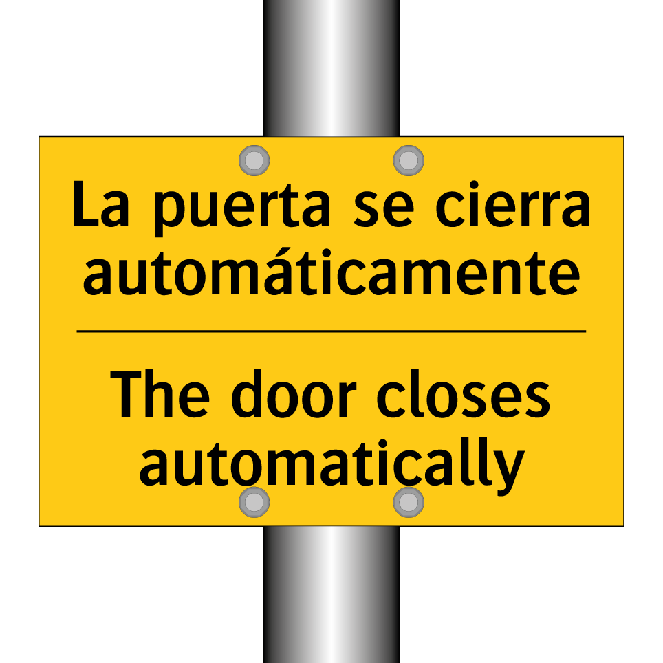 La puerta se cierra automáticamente - The door closes automatically
