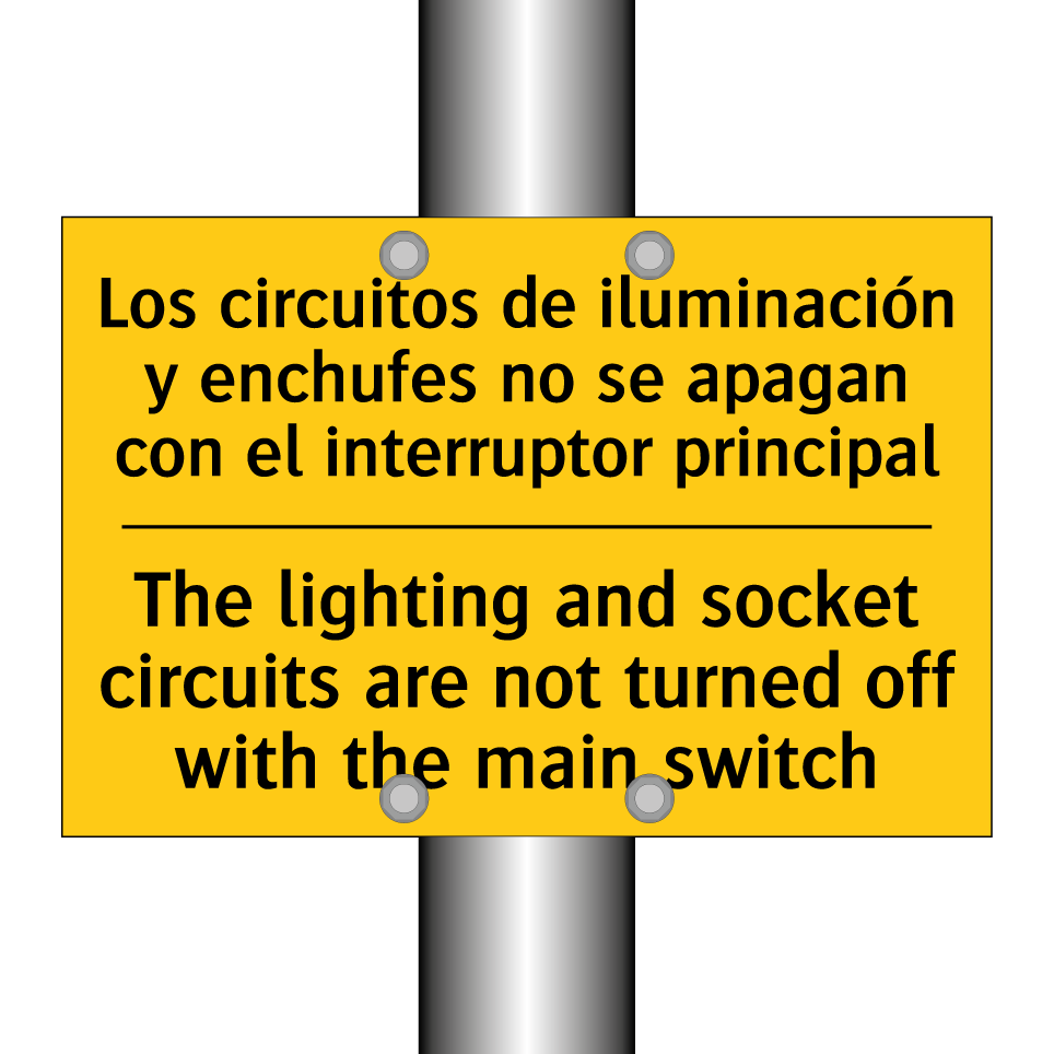 Los circuitos de iluminación y enchufes no se apagan con el interruptor principal - The lighting and socket circuits are not turned off with the main switch