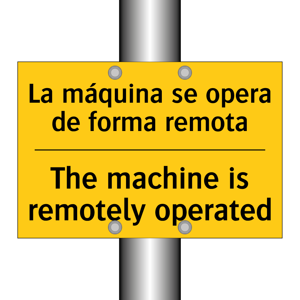 La máquina se opera de forma remota - The machine is remotely operated