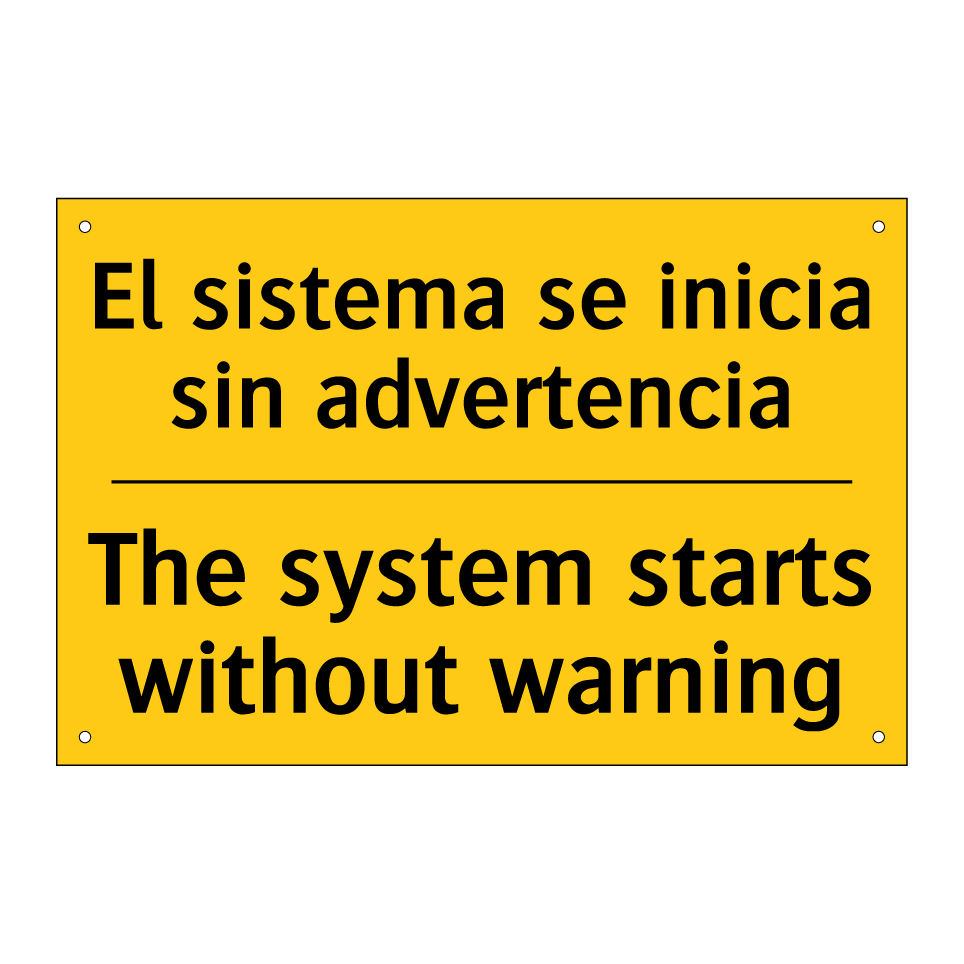 El sistema se inicia sin advertencia - The system starts without warning