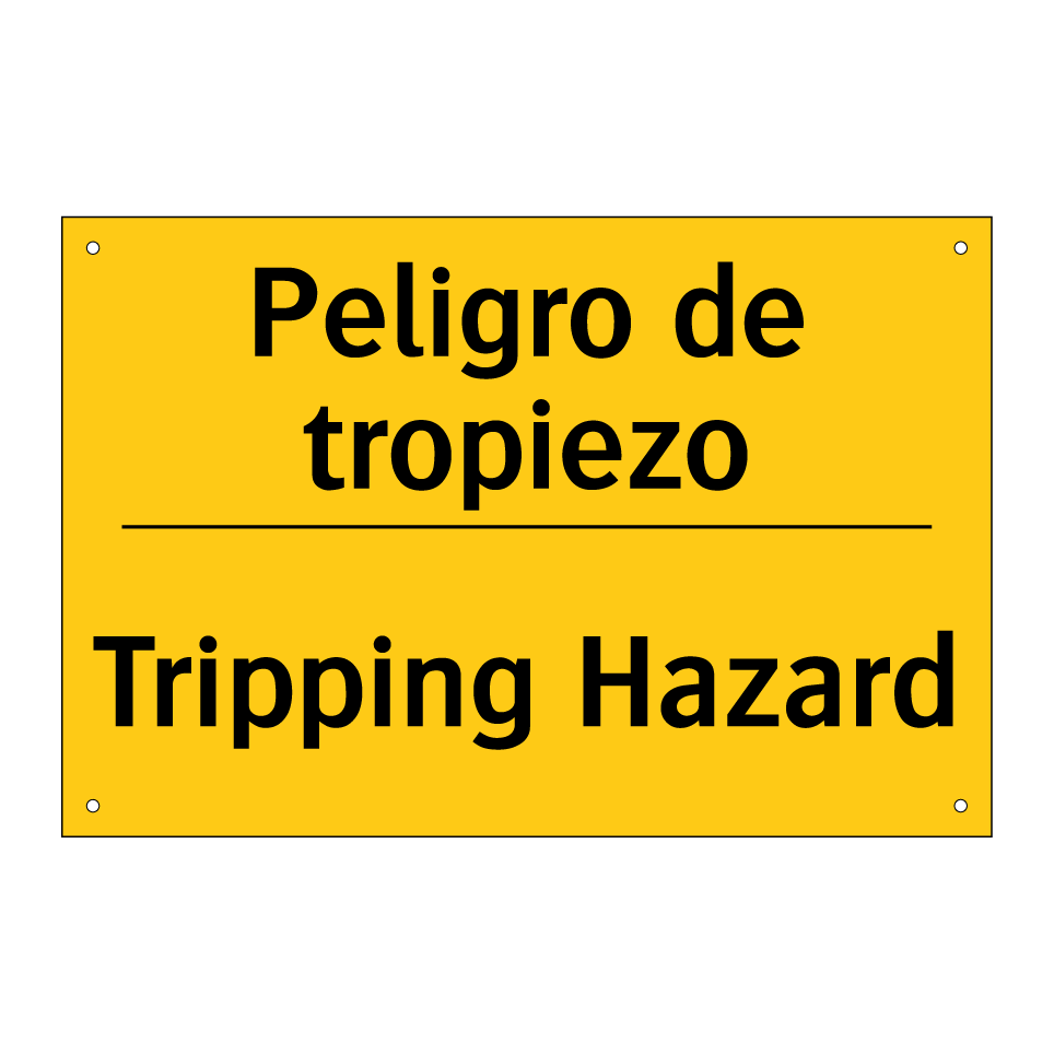 Peligro de tropiezo - Tripping Hazard
