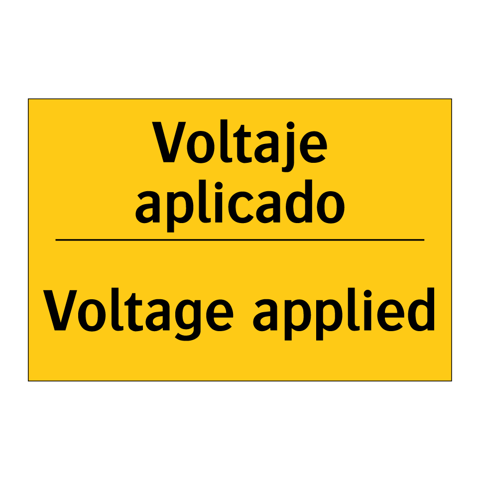 Voltaje aplicado - Voltage applied