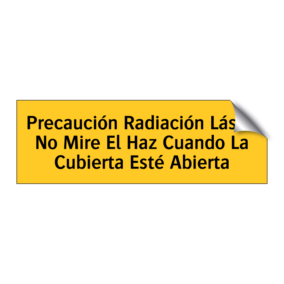 Precaución Radiación Láser, No Mire El Haz Cuando La Cubierta Esté Abierta