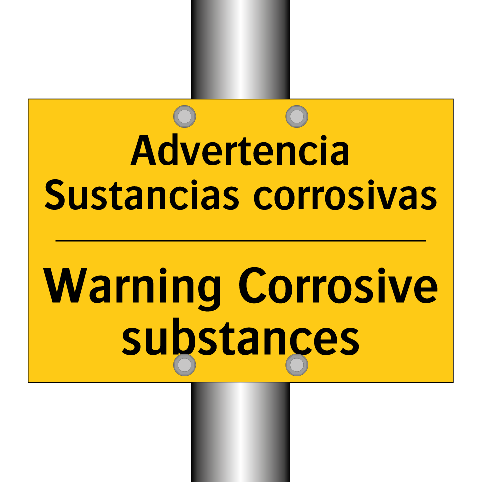 Advertencia Sustancias corrosivas - Warning Corrosive substances